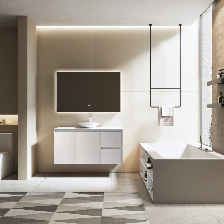 Shirly 1200 Vanity in Gloss White