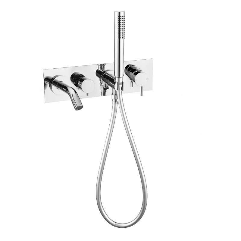 Mecca Wall Mount Bath Mixer with Handshower