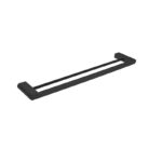 NERO Bianca Double Towel Rail 600mm - Image 3