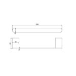 NERO Bianca Hand Towel Rail - Image 8