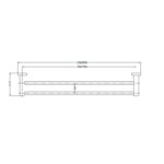 NERO Mecca Double Towel Rail 800mm - Image 7