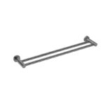 NERO Mecca Double Towel Rail 800mm - Image 4