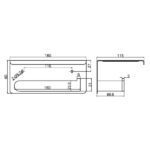 Bianca Toilet roll holder with phone holder drawing
