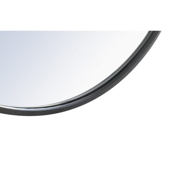 Round Pencil Edge Mirror with Black Frame 2