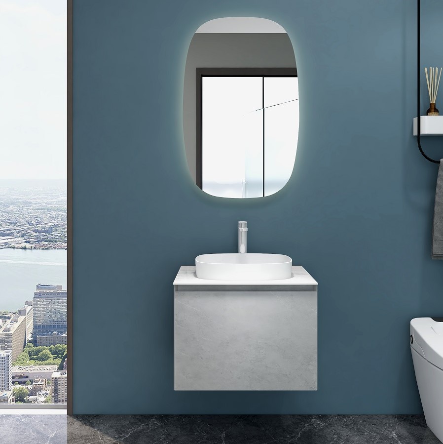 Inalco - Grey Bathroom Vanity 600mm