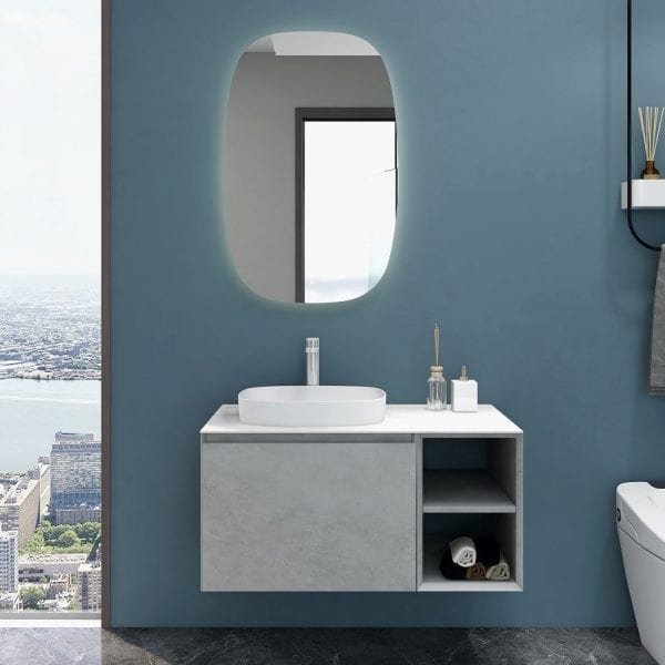 Inalco 900 Vanity in Cement Grey