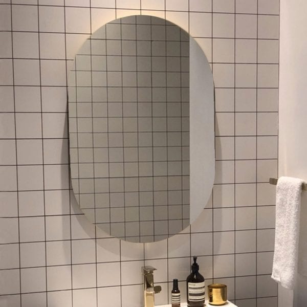 Oval Pencil Edge Bathroom Mirror