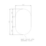 Oval Pencil Edge Bathroom Mirror - Image 3