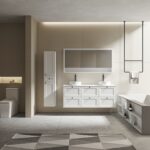 Hampton 1500 Vanity Double Basin in Matt White