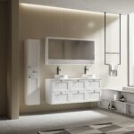 Hampton 1500 Vanity Double Basin in Matt White
