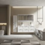 Hamptons 1800 Vanity Double Basin in Matt White