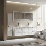 New Hampton 1800 Vanity in Matt White with Double Basin - Image 2