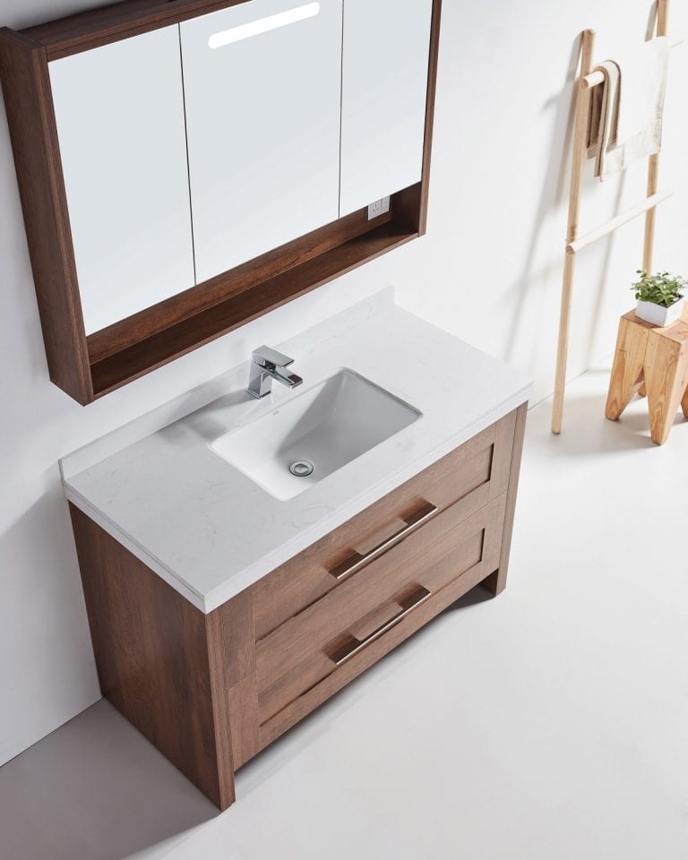 Malibu 1200 vanity in walnut