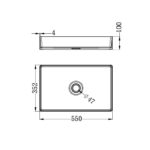 NERO Rectangle Stainless Steel Basin - Image 6