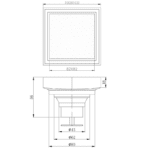 100mm Tile Insert Floor Grate 50/80mm outlet - Image 3