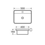 Basin 8950 drawing
