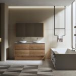 Britney 1500 Vanity in Vintage Oak with Double Basin - Image 4