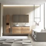Britney 1500 Vanity in Vintage Oak with Double Basin