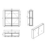 Tiana 750 Mirror Cabinet in Oak - Image 4