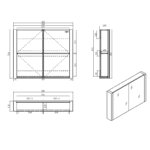 Tiana 900 Mirror Cabinet in Vintage Oak - Image 4
