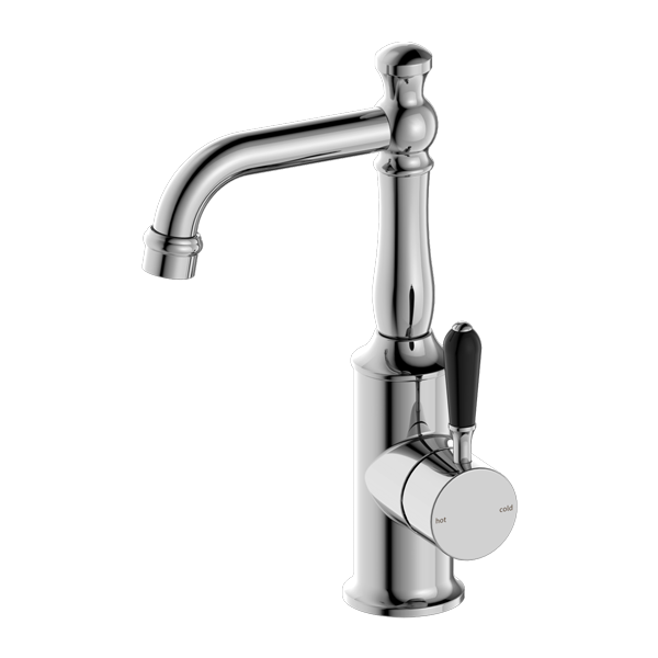 York Basin Mixer with black lever