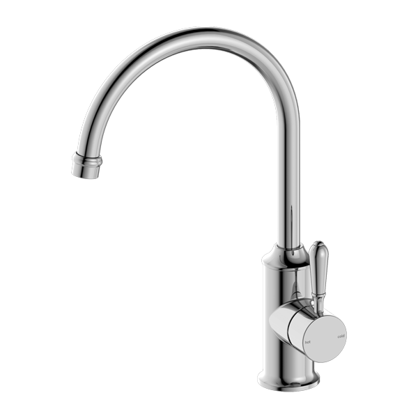 York Kitchen Mixer Goosneck Spout with Metal Lever