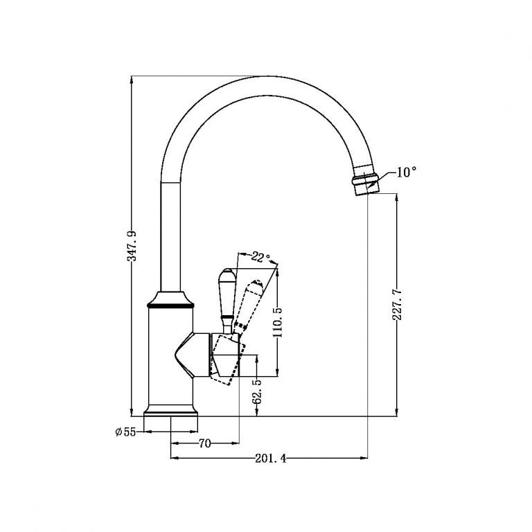 York Kitchen Mixer Goosneck Spout
