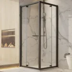 Rolling Door and Return Shower Stainless Steel Black