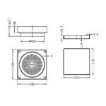NERO 130mm Tile Insert Floor Waste 100mm Outlet - Image 7
