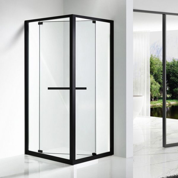 Rolling Door and Return Shower Stainless Steel Satin Chrome 1
