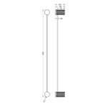 NERO Opal Single Towel Rail 600/800mm - Image 5