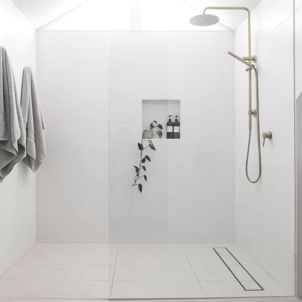Cleared Glass Walk-in Shower Panel 1