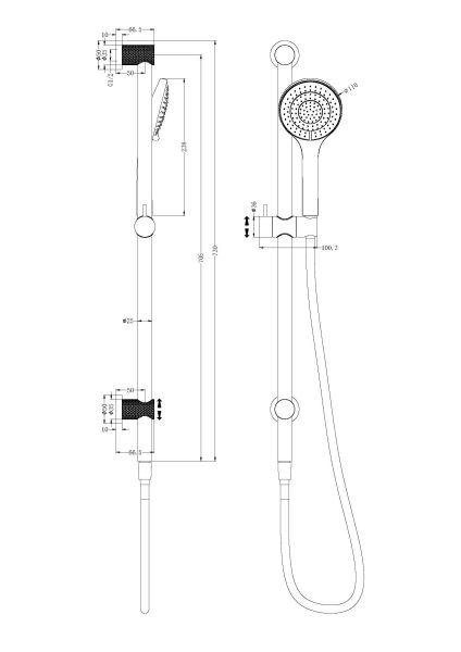 NERO Opal 3 Function Rail Shower 4