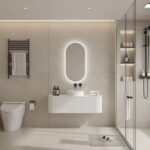 Bell 1200 Curved Vanity in Matt White with Single Basin
