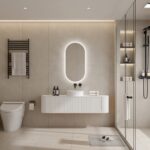 Bell 1500 Curved Vanity in Matt White with Single Basin