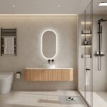 Bell 1500 Curved Vanity in Original Walnut with Single Basin