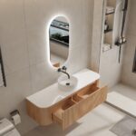 Bell 1500 Curved Vanity in Original Walnut with Single Basin - Image 3