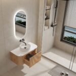 Bell 900 Curved Vanity in Original Walnut with Single Basin - Image 3