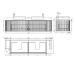 Bell 1500 Curved Vanity in Original Walnut with Double Basin - Image 4