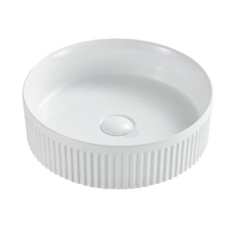8255VT round basin with vertical line