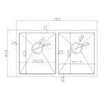Kitchen Sink Double Bowl SSK-7845 - Image 2