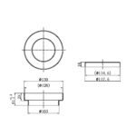 NERO 130mm Round Tile Insert Floor Waste 100mm Outlet - Image 10