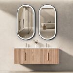 LED Mirror--Oval with Aluminum Frame
