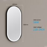 LED Mirror--Oval with Aluminum Frame - Image 7