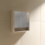 Venice 750 Mirror Cabinet in Oak - Image 2