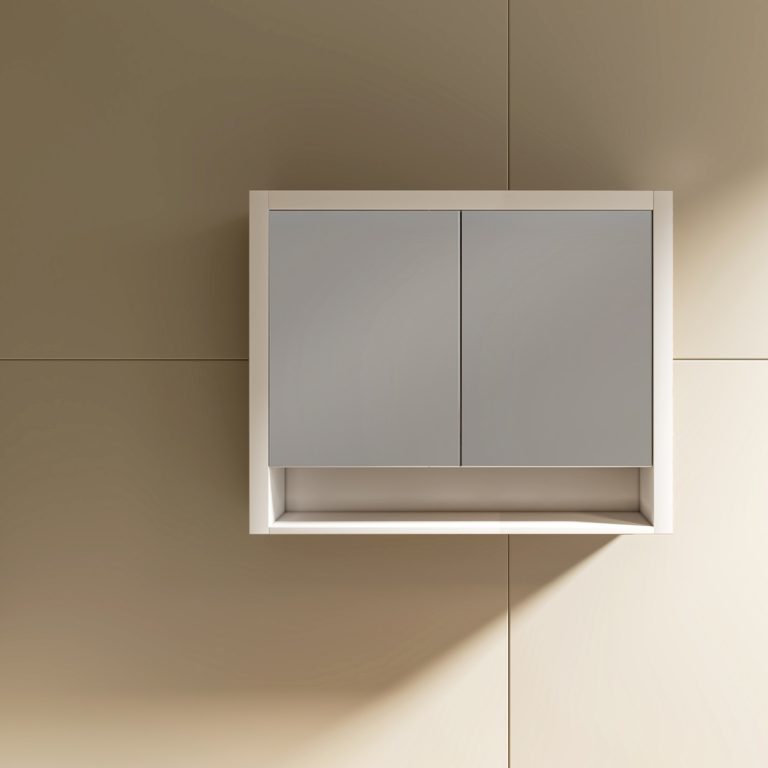 Venice Mirror Cabinet 900mm Matt White