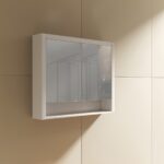 Venice 900 Mirror Cabinet in Matt White - Image 2