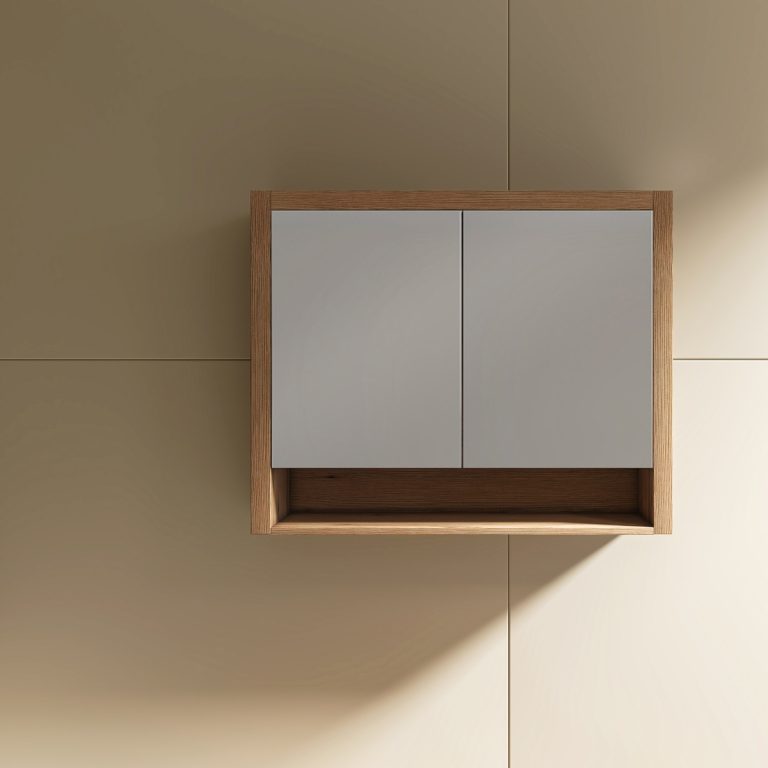 Venice Mirror Cabinet 900mm Vintage Oak