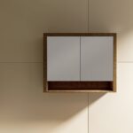 Venice 900 Mirror Cabinet in Walnut