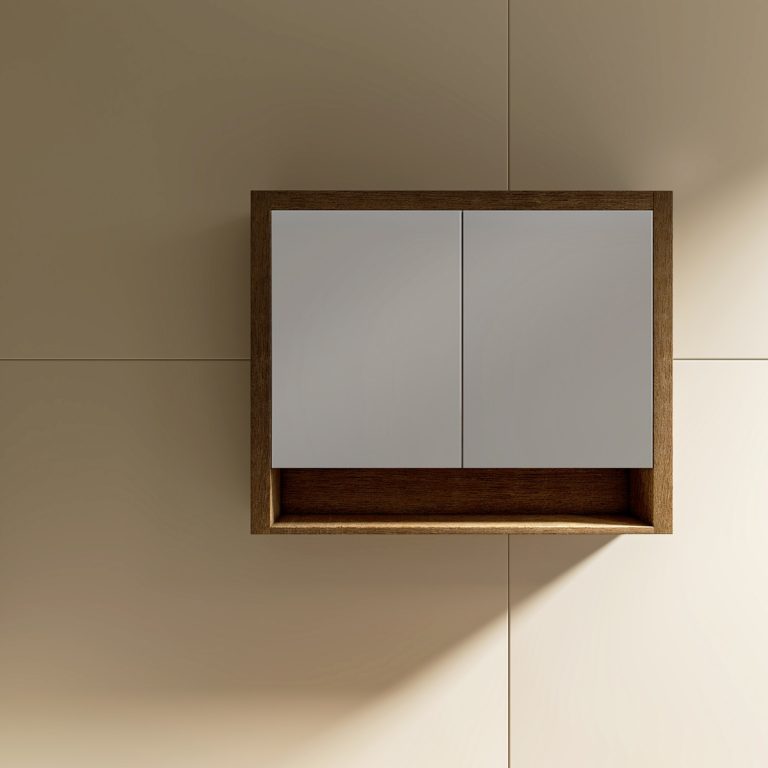 Venice 900 Mirror Cabinet in Walnut